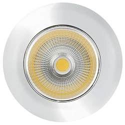 Recessed LED spot 5068 ECO FLAT, IP44, round, 350mA, 8W 4000K 750lm 24�, CRi>90, dimmable, chrome