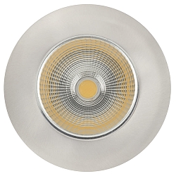 Recessed LED spot 5068 ECO FLAT, IP44, round, 350mA, 8W 3000K 700lm 24�, CRi>90, dimmable, brushed nickel