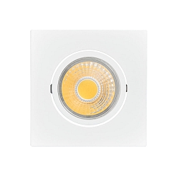 Recessed LED downlight A 5068Q T FLAT, 8.8 x 8.8cm, COB, 8W 4000K 38�, swivelling, white