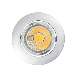 LED Einbau-Downlight A 5068 T FLAT, IP40, � 8.8cm, 230V AC / 350mA, 8W 4000K 38�, CRi >90, schwenkbar, dimmbar C, Chrom