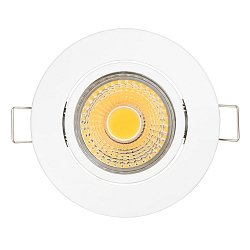 downlight A 5068 S round, dimmable IP40, white matt dimmable