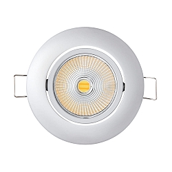 LED Einbau-Spot 5068 DTW, � 8.8cm, AMP 350mA, 9.5W 38�, CRi >90, Dim-To-Warm, schwenkbar, ohne BG, Chrom matt