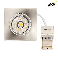 downlight 5068Q ECO DOB square IP40, brushed nickel dimmable