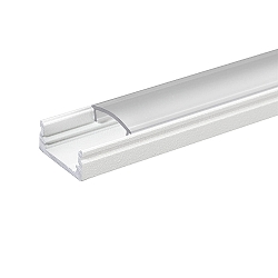 Alu U-Profil 2 TP, f�r LED Strips bis 1.2cm Breite, inkl. transparentem Cover, 200cm, wei� matt