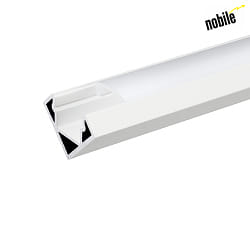 Aluminum Corner Profile 2 OP, 200cm, for LED Strips up to 1.2cm width, matt white