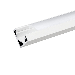 Alu Eck-Profil 2 OP, 200cm, f�r LED-Strips bis 1.2cm Breite, wei� matt