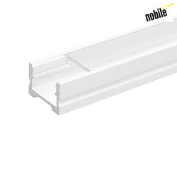 Alu U-Profil 3 OP, für LED Strips bis 1.5cm Breite, inkl. opalem Cover, 200cm, Weiß matt