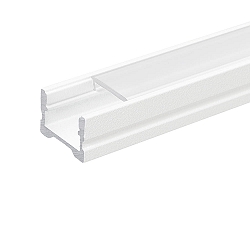 Alu U-Profil 3 OP, f�r LED Strips bis 1.5cm Breite, inkl. opalem Cover, 200cm, Wei� matt