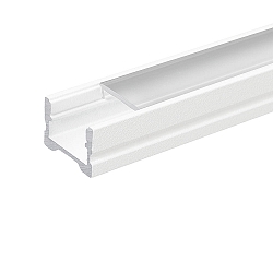 Alu U-Profil 3 TP, f�r LED Strips bis 1.5cm Breite, inkl. transparentem Cover, 200cm, Wei� matt