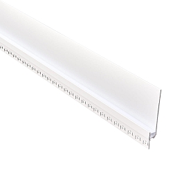 Alu Profil VOUTE 1, f�r LED Strips bis 1.3cm Breite, mit geradem Reflektor, inkl. Cover, 200cm, wei� mat