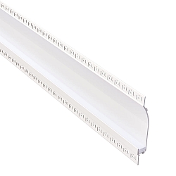 Alu Profil VOUTE 2, f�r LED Strips bis 1.3cm Breite, mit langem gebogenen Reflektor, inkl. Cover, 200cm, wei� mat
