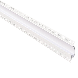 Alu Profil VOUTE 3, f�r LED Strips bis 1.3cm Breite, mit kurzem gebogenen Reflektor, inkl. Cover, 200cm, wei� mat