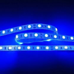 LED Strip Flexible LED SMD 5050, IP20, 24V 14.4W/m, BLAU, 200cm, dimmbar