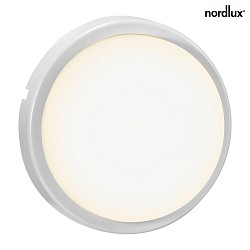 LED Outdoor Wall luminaire CUBA ENERGY, round, 11W, 3000K, 700lm, IP54, white, glass opal white