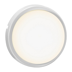 Outdoor Aufbau-Au�enleuchte CUBA ENERGY, rund, 11W, 3000K, 700lm, IP54, wei�, Glas opal wei�, Wei� / Glas opal