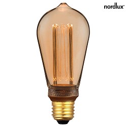 LED Filamentlampe RETRO DECO Edison, E27, 3,5W, 1800K, 120lm, Glas gold