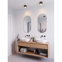 bath luminaire LANDON IP44, black dimmable