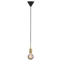 Pendant luminaire PACO, 1 flame, E27, brass