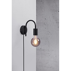 Wandleuchte PACO, E27, schwarz