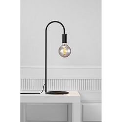 Tischleuchte PACO, E27, schwarz