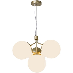 Pendant luminaire IVONA, 4 flames, E27, brass