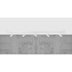 LED Ceiling luminaire OMARI Spot track, 5 flames, 3,2W, 2700K, white