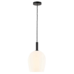 Pendelleuchte UMA 18, E27, IP20, Opalglas / schwarz