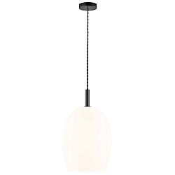 Pendelleuchte UMA 23, E27, IP20, Opalglas / schwarz