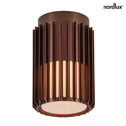 outdoor ceiling luminaire ALUDRA E27 IP54, seaside metallic brown dimmable