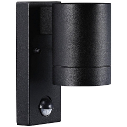 Au�enwandleuchte TIN MAXI, mit Sensor, GU10, IP54, schwarz