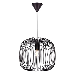 pendant luminaire BERONI 40 E27 IP20, black 