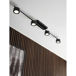 ceiling luminaire CLYDE 4 flames IP20, black matt 