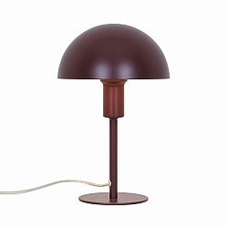 Tischleuchte ELLEN MINI, IP20, � 16cm / H�he 25cm, E14 (exkl.), Metall, transparentes Kabel mit Schalter, bordeaux