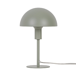 Tischleuchte ELLEN MINI, IP20, � 16cm / H�he 25cm, E14 (exkl.), Metall, transparentes Kabel mit Schalter, gr�n