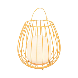 Battery lamp JIM TO-GO with switch, with USB connection IP54, orange dimmable