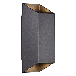 Au�enwand-Strahler NICO SQUARE 22, zylindrisch, IP54, Up/Down, 2x GU10, Aluminium / Glas, schwarz