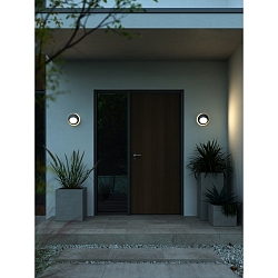 outdoor wall luminaire OLIVER ROUND IP54, black 