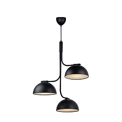 pendant luminaire TULLIO 3 flames E14 IP20, black 