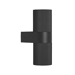 outdoor wall luminaire KYKLOP RIPPLE GU10 IP54, black matt 