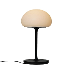 battery table lamp SPONGE ON A STICK IP44, black matt, white dimmable