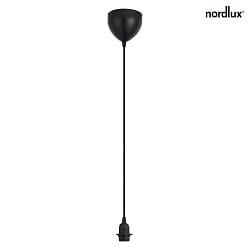 Pendelaufhngung DELUX fr Leuchtenschirme, mit Textilkabel, schwarz