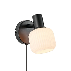 Wandleuchte MILFORD MINI, E14, IP20, schwarz