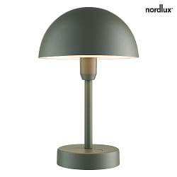 battery table lamp ELLEN TO-GO IP44, olive green dimmable