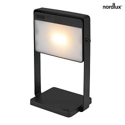battery table lamp SAULIO IP44, black dimmable