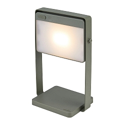 battery table lamp SAULIO IP44, olive green dimmable