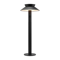solar bollard lamp JUSTINA with sensor IP44, black 