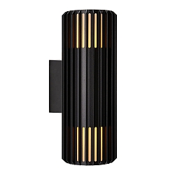 Wandleuchte ALUDRA DOUBLE, 2x E27, IP54, seaside schwarz