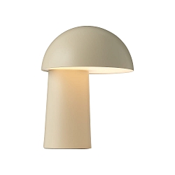 battery table lamp FAYE IP20, beige dimmable