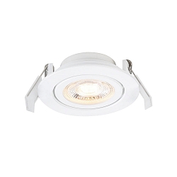 LED Einbaustrahler MONOLO, 1er Set, 36�, 4,8W, 3000K, 70/230/450lm, IP20, IK03, dimmbar, wei�