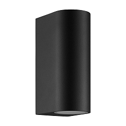 outdoor wall luminaire DION DOUBLE GU10 IP44, black dimmable